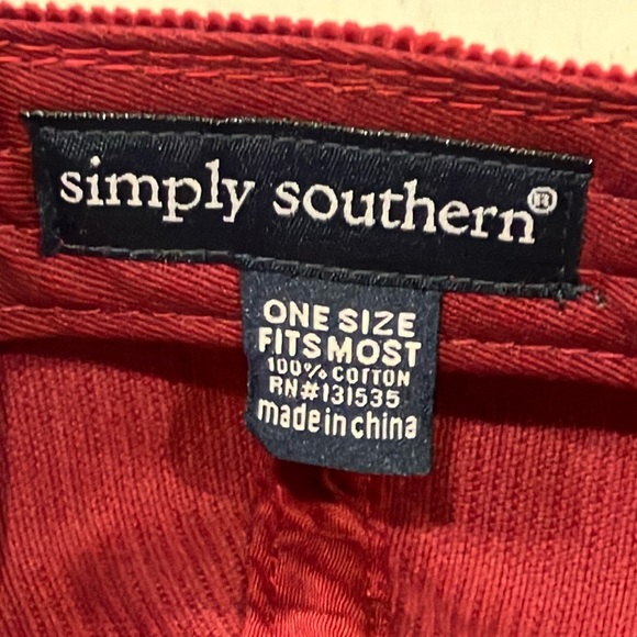 Simply Southern | Burgundy Corduroy Baseball Cap - Picture 11 of 11